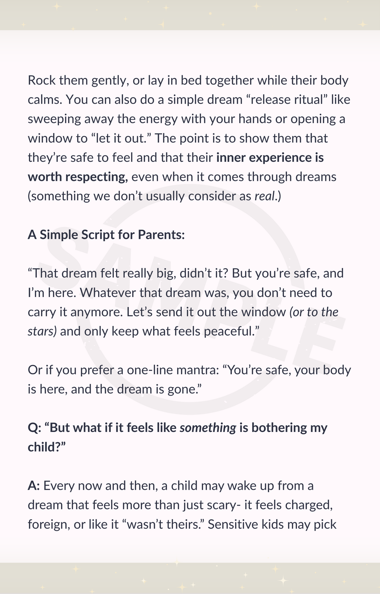 Nightmares in children explanation. How to help and what to do when this occurs.