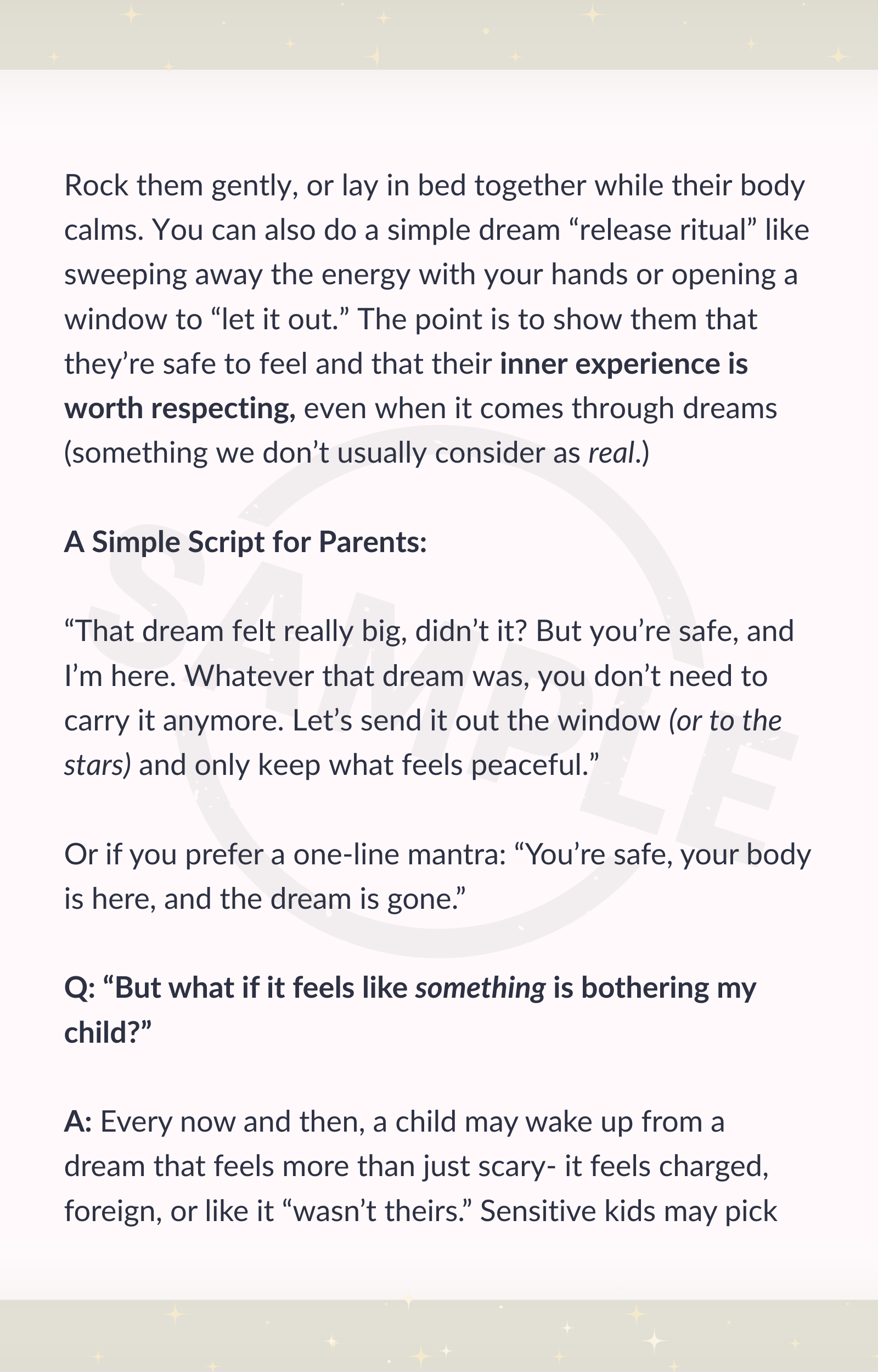 Nightmares in children explanation. How to help and what to do when this occurs.